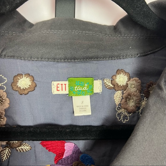 Anthropologie Ett:Twa Gray Utility Jacket, size 8 - Picture 2 of 6